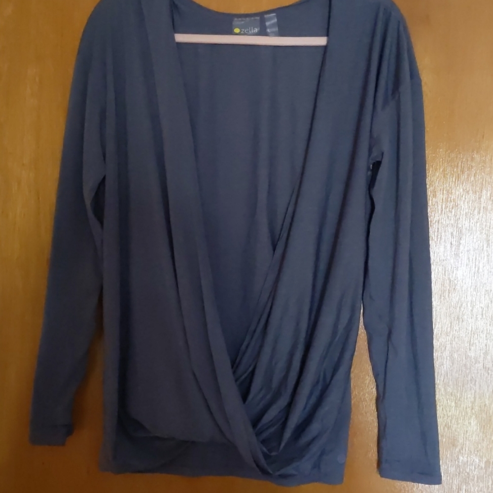 Zella mock wrap athletic top